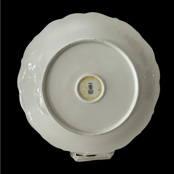 1940'S SCHUMANN - BAVARIAARZBERG DESERT ROSE 12 CHOP PLATE GERMANY